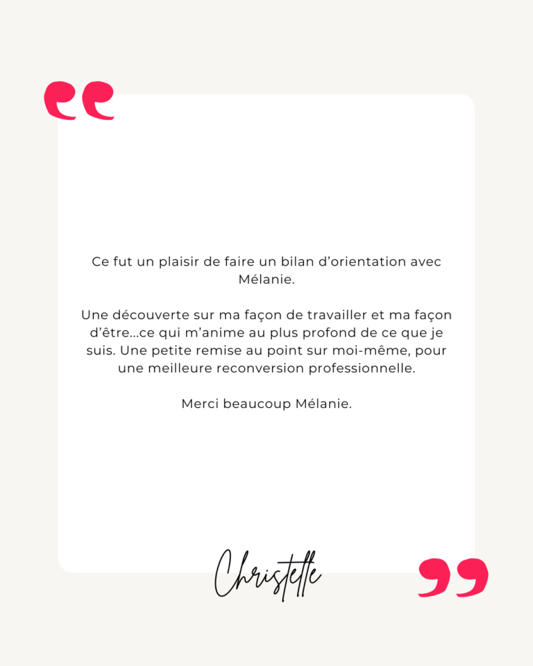 Témoignage Christelle